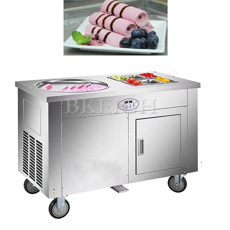 

Fully Automatic Stir Fried Yogurt Machine, Stainless Steel Single Pot Ice Cream Roll Forming Machine