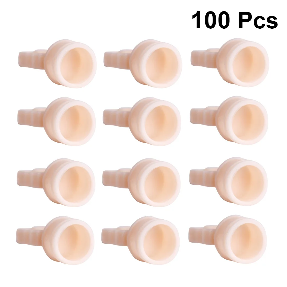 

100Pcs Clear Silicone Ink Ring Cups Disposable Eyebrow Tattooing Cup for Pigment Holder Easy Application Tool Non