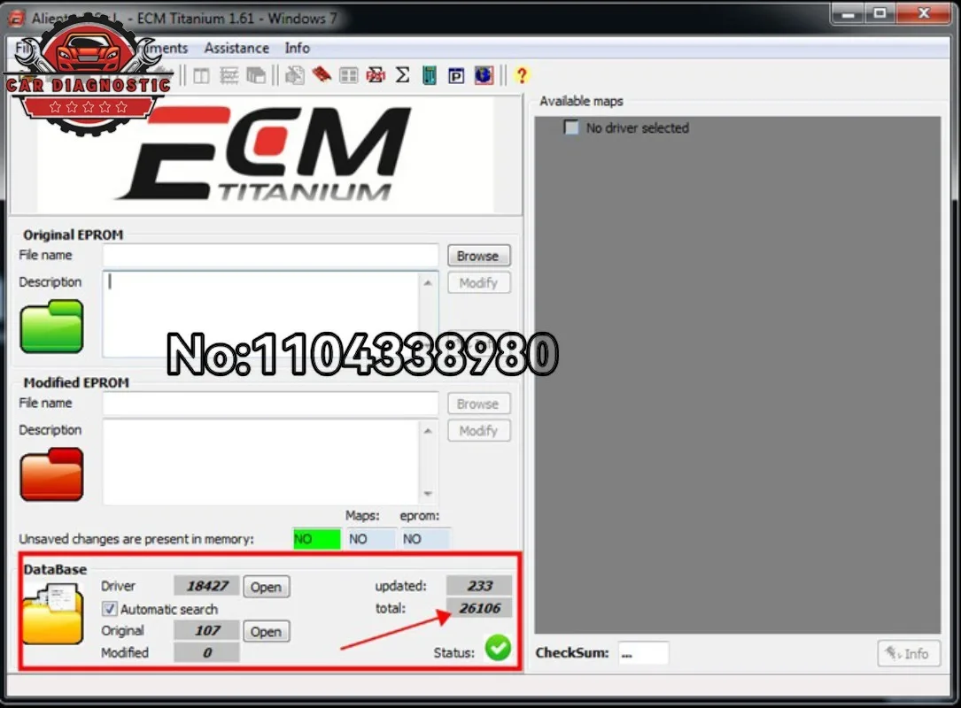 ECM Titanium 1.61 with 26000+ Drivers ECU Tool Compatible with Windows 7/8/10 - Driver ECM 18259+Vivid Workshop DATA 2018.01v