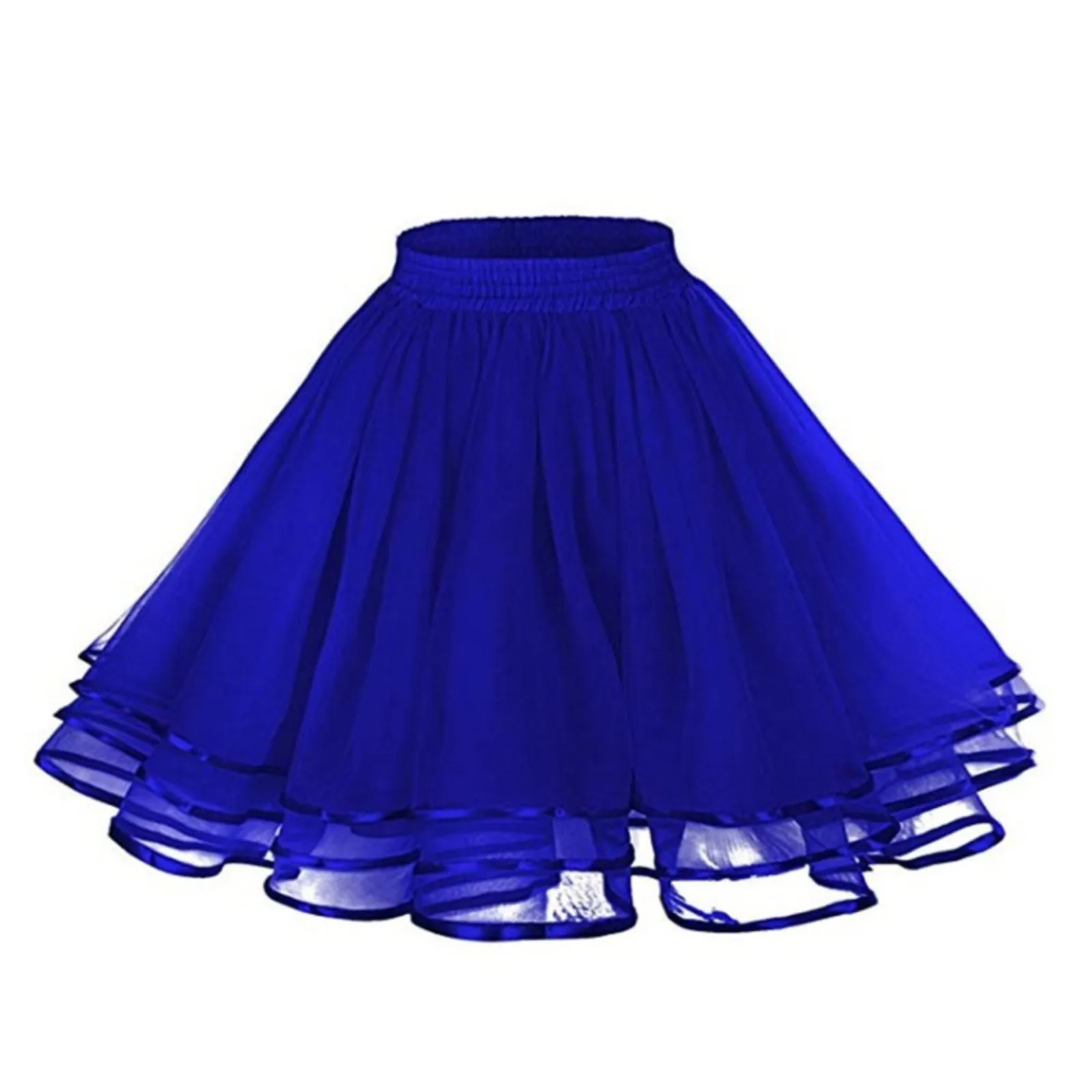 Dames Elastische Taille Veelzijdige Casual A Lijn Half Body Rok Effen Kleur Modieuze Carnaval Festival Dans Performance Rokken