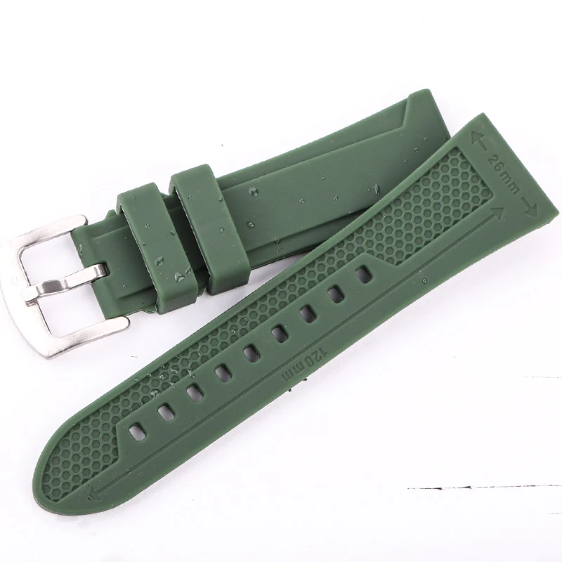 Silicone Watchband Bracelet For Galaxy Watch 4 Strap 22mm 24mm 26mm Women Men Soft Rubber Smart Watch Band Accessories