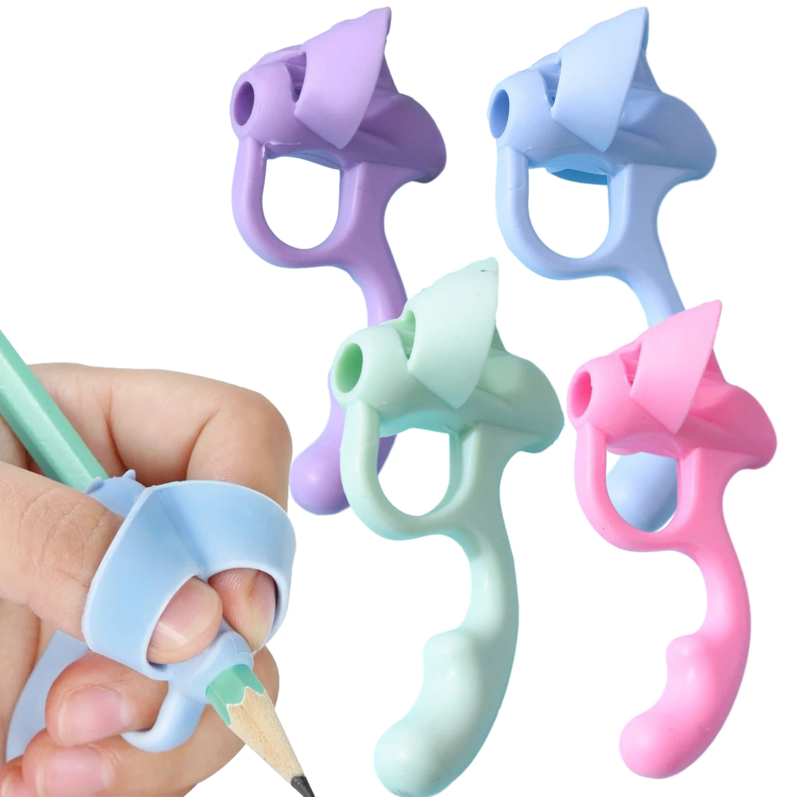 Piezas de corrección de postura para niños, ergonómico, suave, para el aula, escuela preescolar, 4 unidades