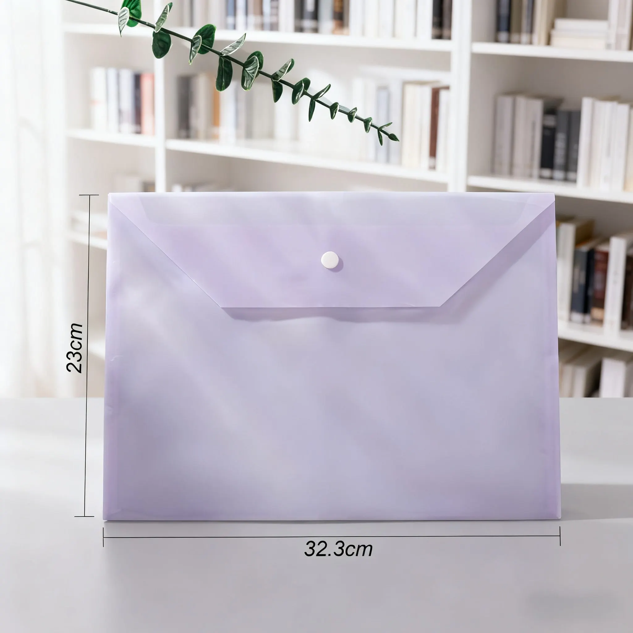 Bolsa de arquivo Morandi Snap, estojo transparente A4 à prova d'água de alta qualidade, bolsa de armazenamento de plástico específica para exame, espessada e grande capacidade