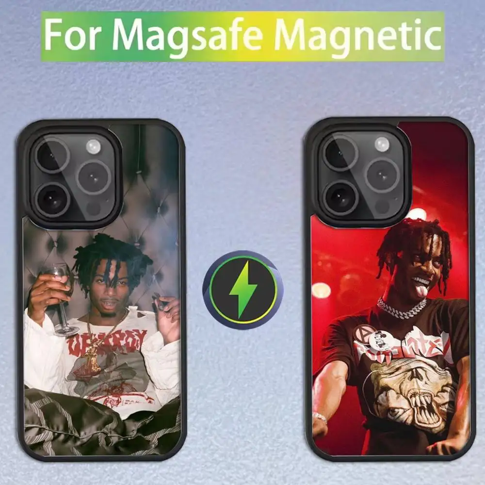 

Rapper P-Playboi Carti Phone Case For iPhone 16,15,14,13,12,11,Pro,Max,Plus,Mini,SE Magsafe Magnetic Wireless Charging