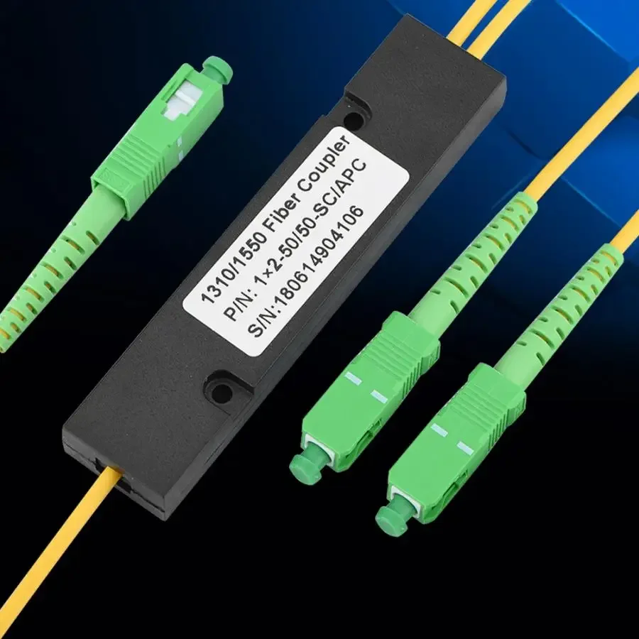 

5 шт. SC APC 1X2 PLC-сплиттер, одномодовый оптический разветвитель, кабельная втулка для компьютерного кабеля