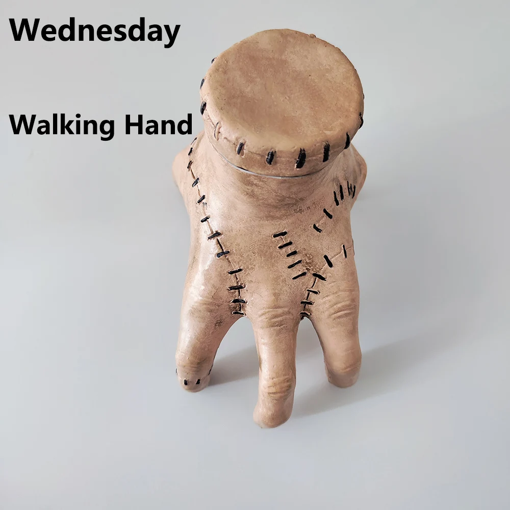 Wednesday Thing Hand From Addams Family Horror Cosplay Walking Crawl Ghost Hand Figurine Home Party Decor Electric Voice Control