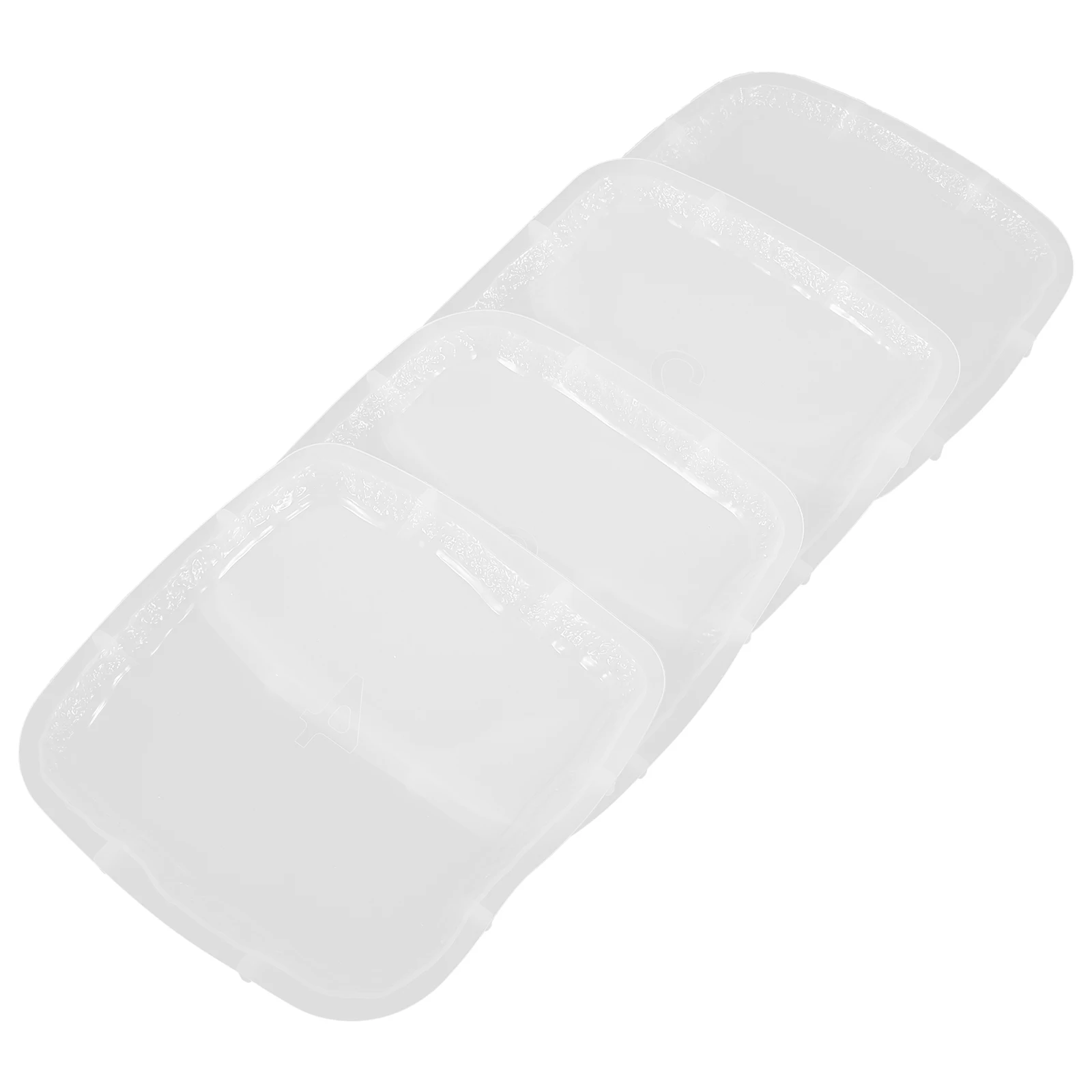 

4Pcs Diy Crystal Epoxy Resin Coaster Molds Large Square Mineral Edge Silicone Tray Making Molds For Jewelry Components