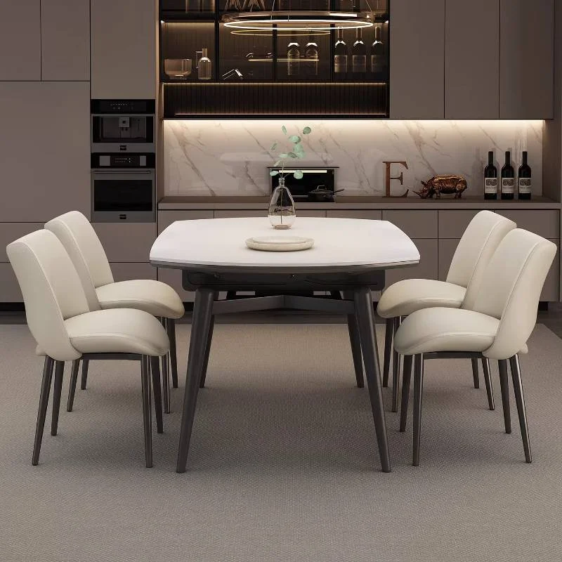 Kitchen Round Restaurant Tables Design Minimalist Conference Dinette Dinner Table Console Island Mobili Per La Casa Furniture