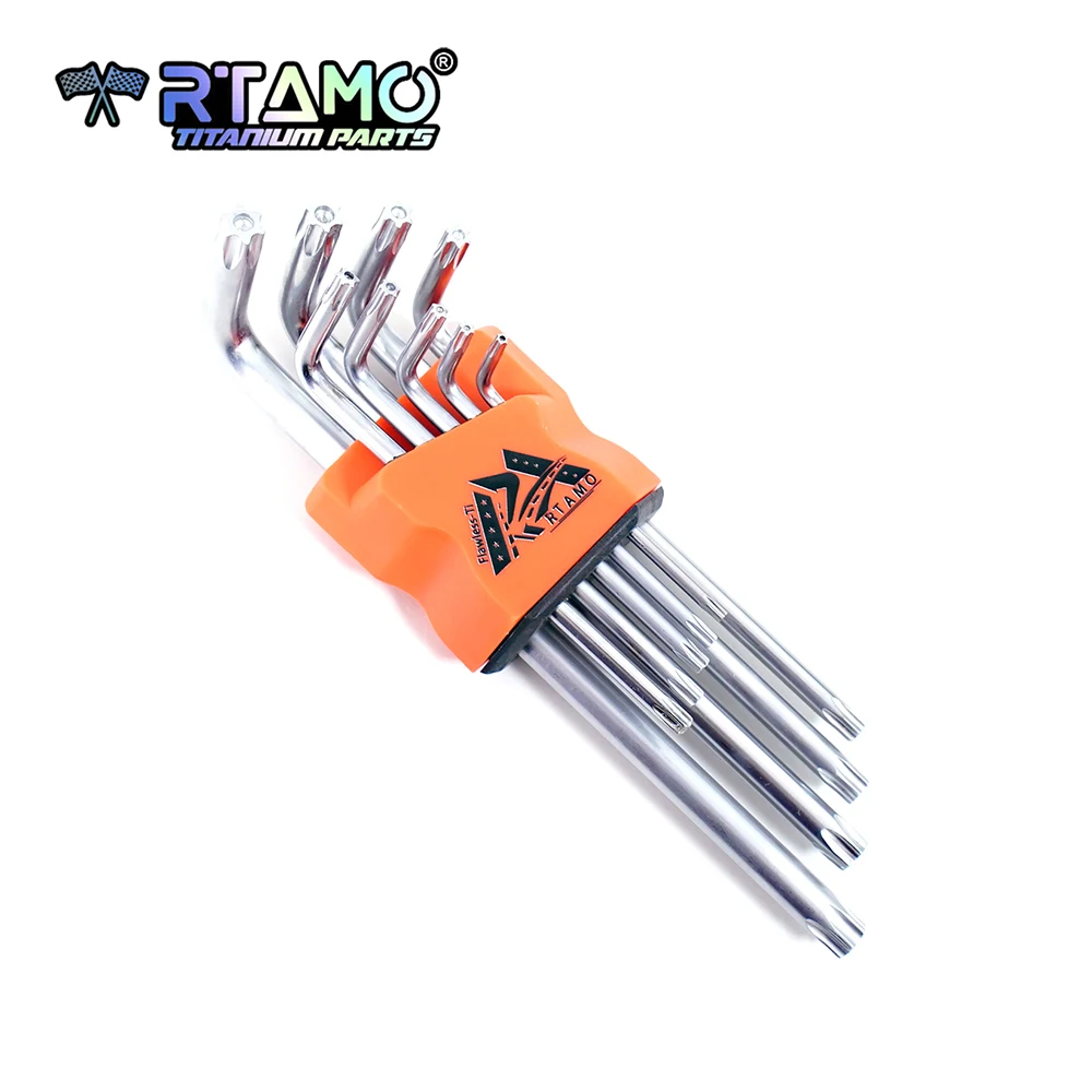 Juego de llaves de perno RTAMO T10-T50 con cabeza Torx o cabeza hexagonal