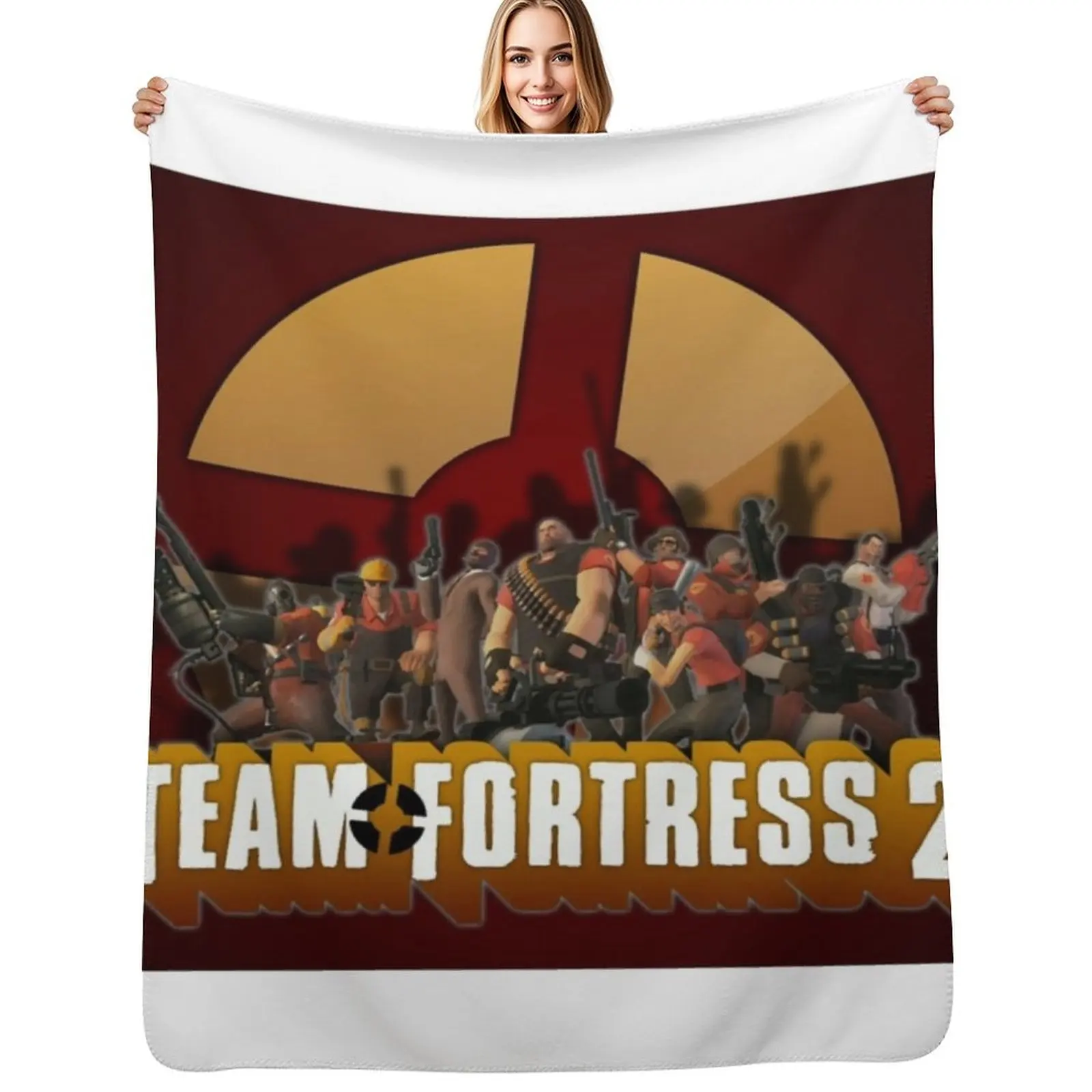 

Team Fortress 2 Game Logo Throw Blanket Decorative Beds heavy to sleep Blankets