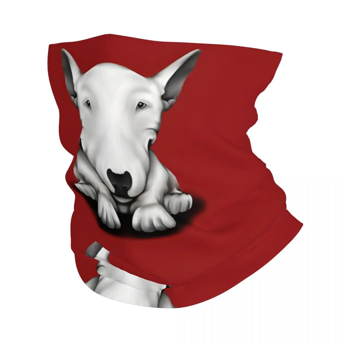 Front Sit English Bull Terrier Headband Neck Cycling Tube Scarf Bandana Gaiter All Seasons Unisex