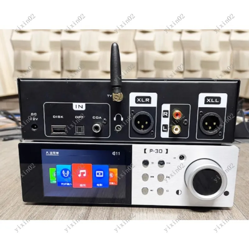 Dual P30 High-Resolution Lossless Audio Player ES9038Q2M Silver/Black SD USB SDXC Compatible Music Hard Drive for Audio Lovers