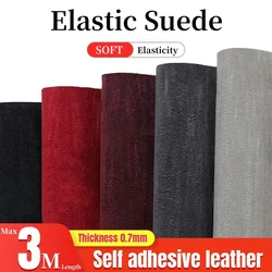 Large Size Suede Leather Self-adhesive Car Interior Modification Elastic Suede Fabric Leather Repairs Patch Velvet Tape Stickers