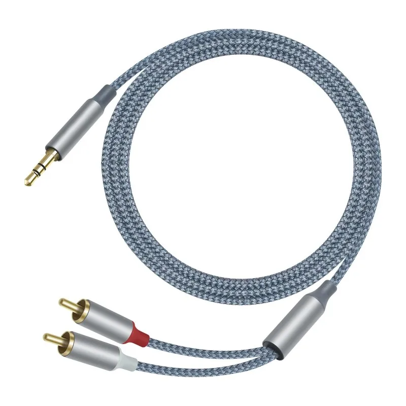 3PCS Hifi Y Splitter Adapter Audio Cable 3.5mm Male To 2RCA Male Stereo AV Cable For Computer Speaker