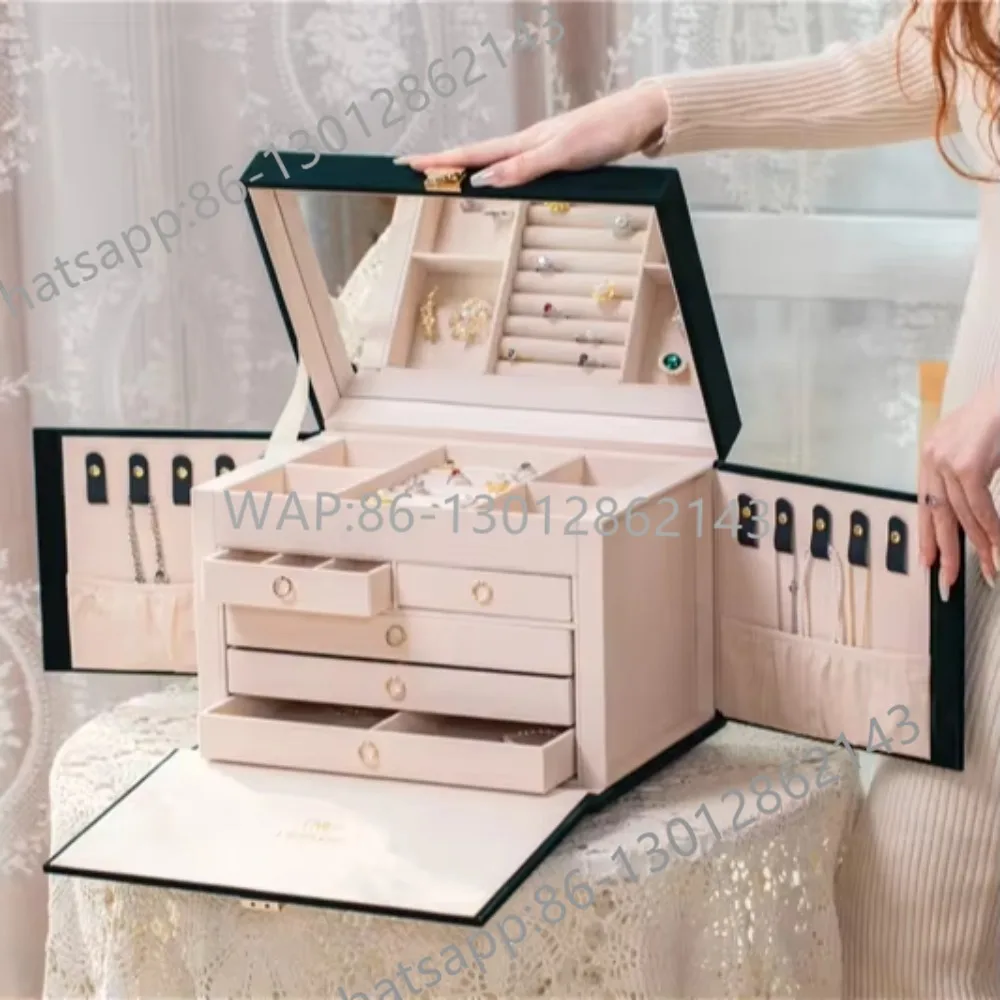 

Винтажная роскошная модная шкатулка-органайзер, элегантная женская шкатулка для драгоценностей, подарок, подарок