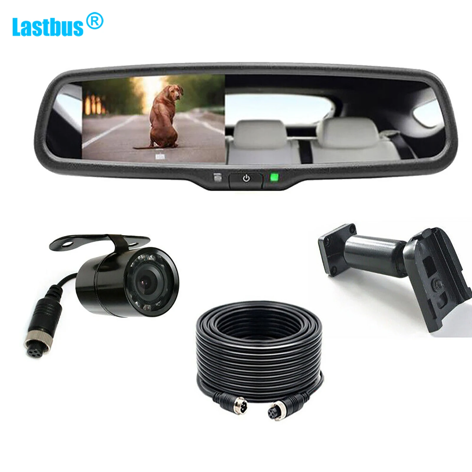 

Lastbus Car Rear View Mirror Backup Camera 4.3" HD Monito OEM for Parking Driving Safety