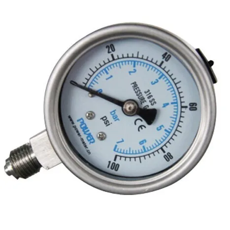 

Сейсмический манометр из нержавеющей стали 304 YN60BF 10barPT1/4 Высокотемпературный манометр