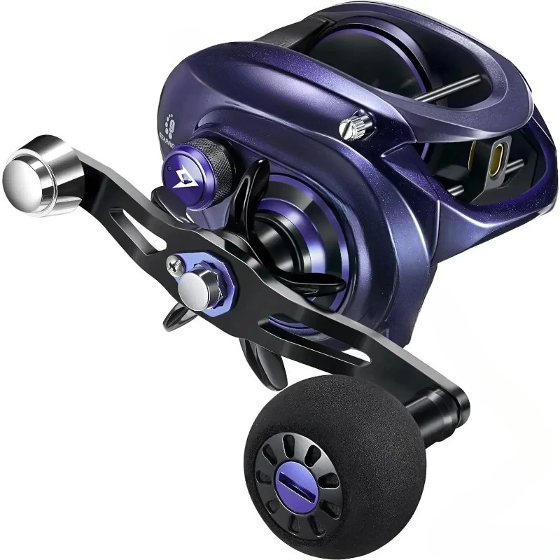 400 Baitcaster Fishing Reel, 38Lbs Max Drag Aluminum Alloy Frame Baitcasting Reel, Available in 6.6:1/8.1:1 Gear Ratio