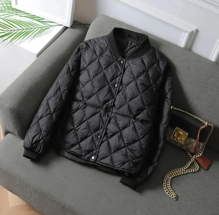 

Women New Fashion Ultra Light Down Cotton Outwear Short Quilted Cotton Jacket Autumn Winter Single Breasted Cotton-Padded Coat