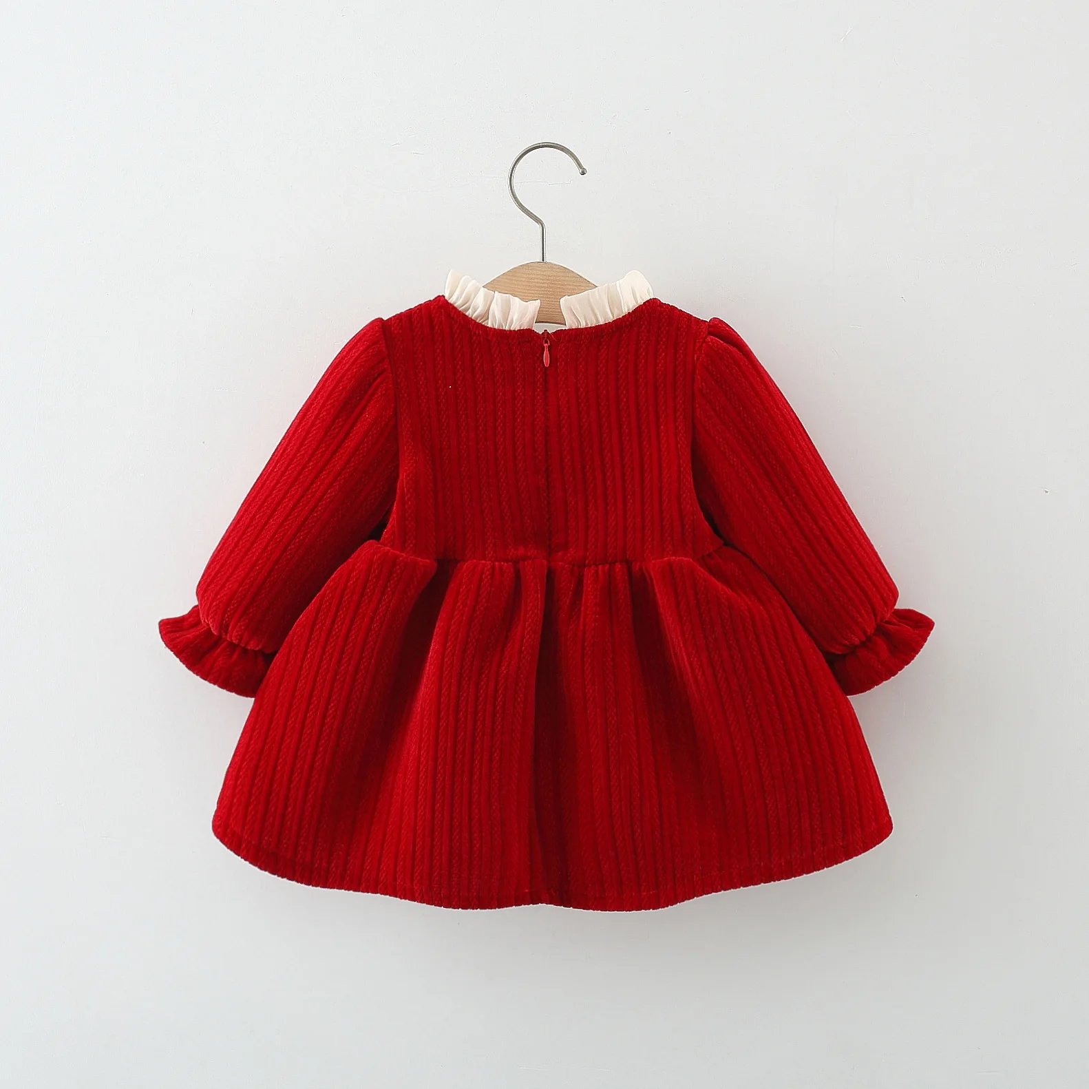 2 Teile/satz Winter Kinder Kleidung Neue Jahr Chirstmas Baby Mädchen Dickes Kleid Zarte Kleinkind Kostüm Kind Kostüm + Niedlichen Kaninchen Tasche – Detail 3