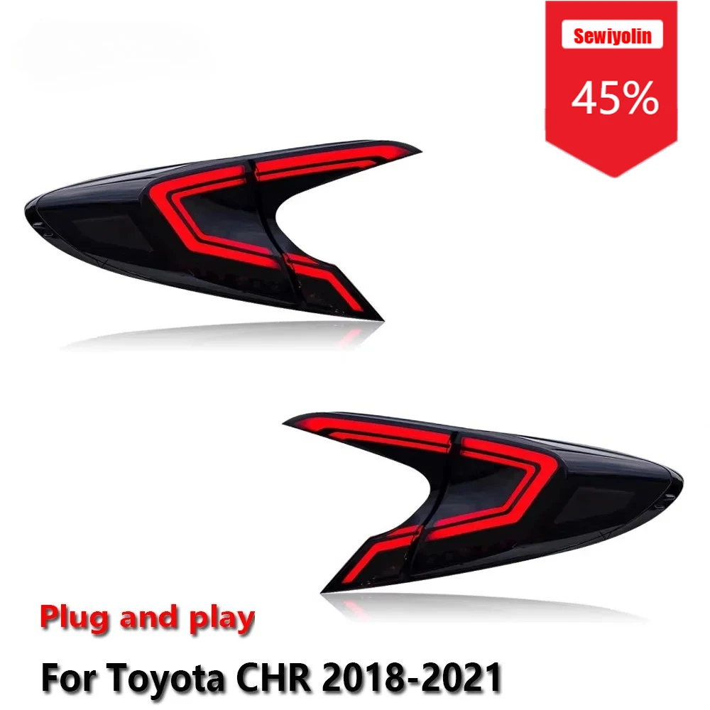 

Sewiyolin автомобильные светодиодные задние фонари в сборе для Toyota CHR 2018-2021 авто противотуманные DRL стоп-сигналы поворота Plug and Play