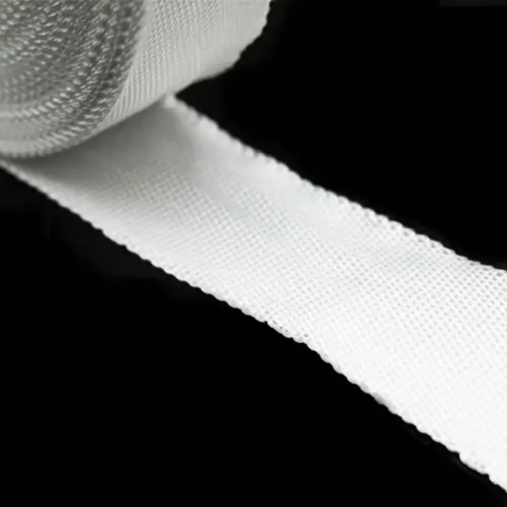 Nastro in tessuto in fibra di vetro E-Glass 25/30/50/100/150mm Resistenza alle alte temperature Rinforzo ad alta resistenza Tessuto semplice in vetro E