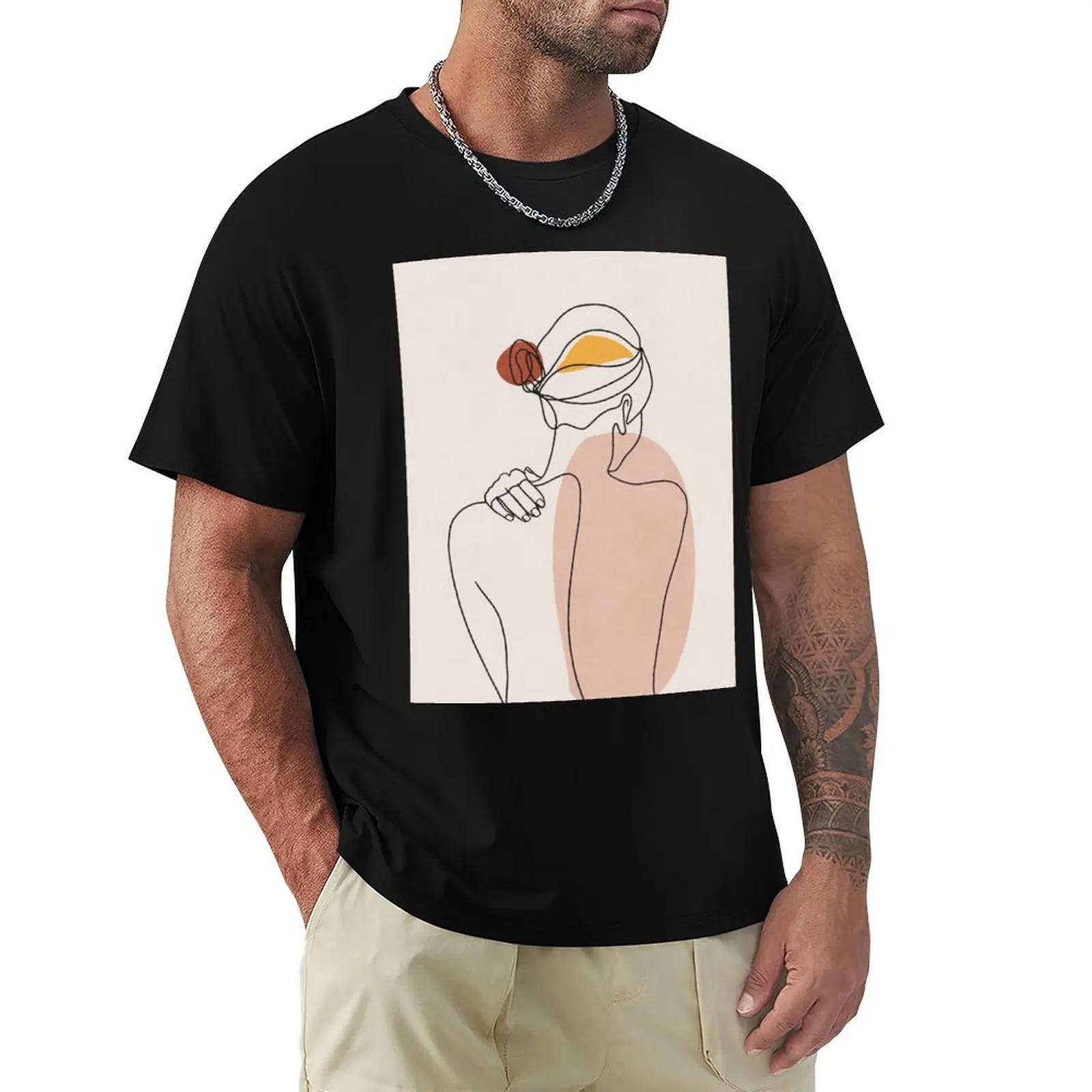 

Nude figure illustration T-Shirt shirts graphic tee Blouse oversized t shirt men