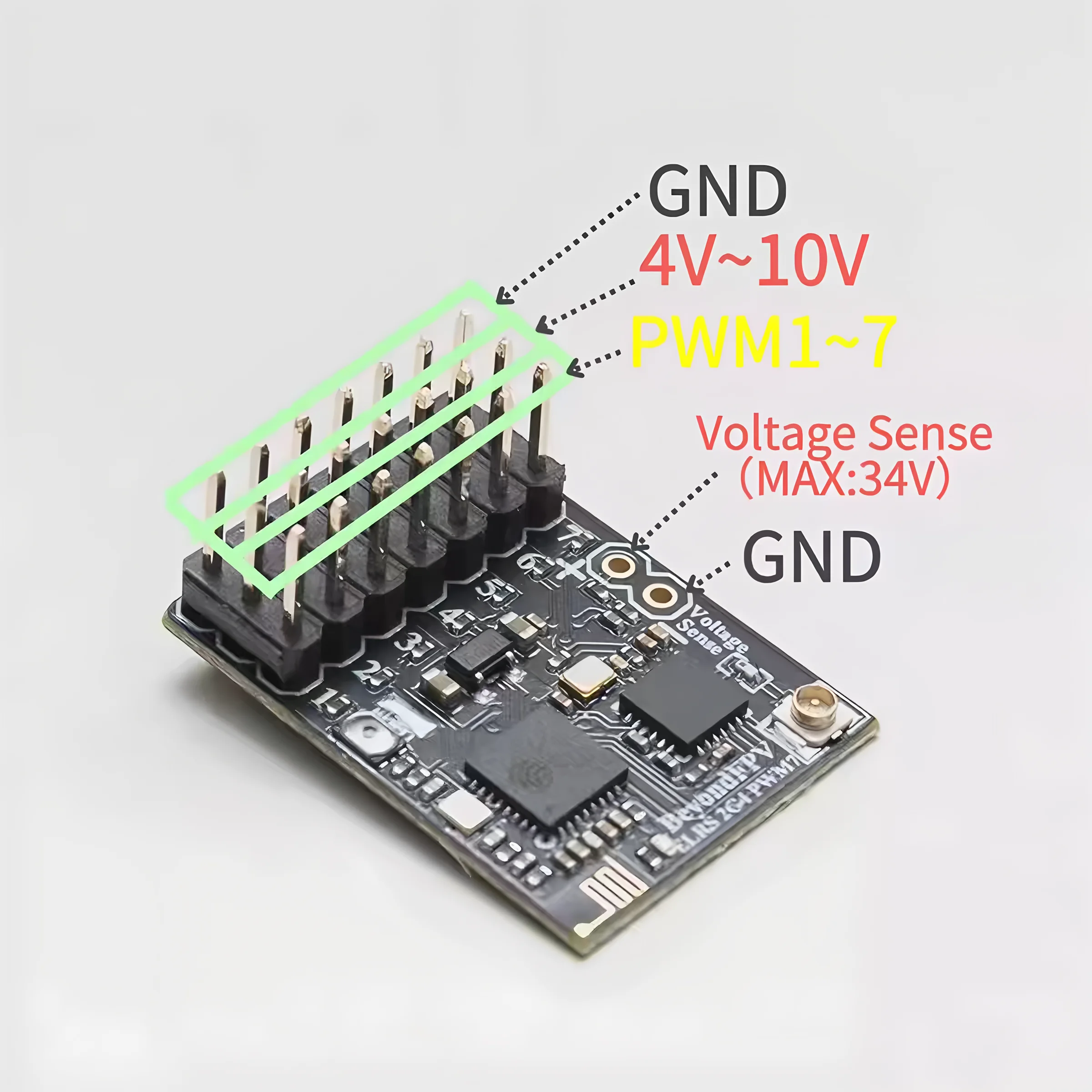 1/2PCS BeyondFPV ELRS 2.4G PWM 7CH CRSF Receiver ExpressLRS RX 2400RX PWM/CRSF Protocol For RC FPV Drone Fixed Wing Car Boat Qua