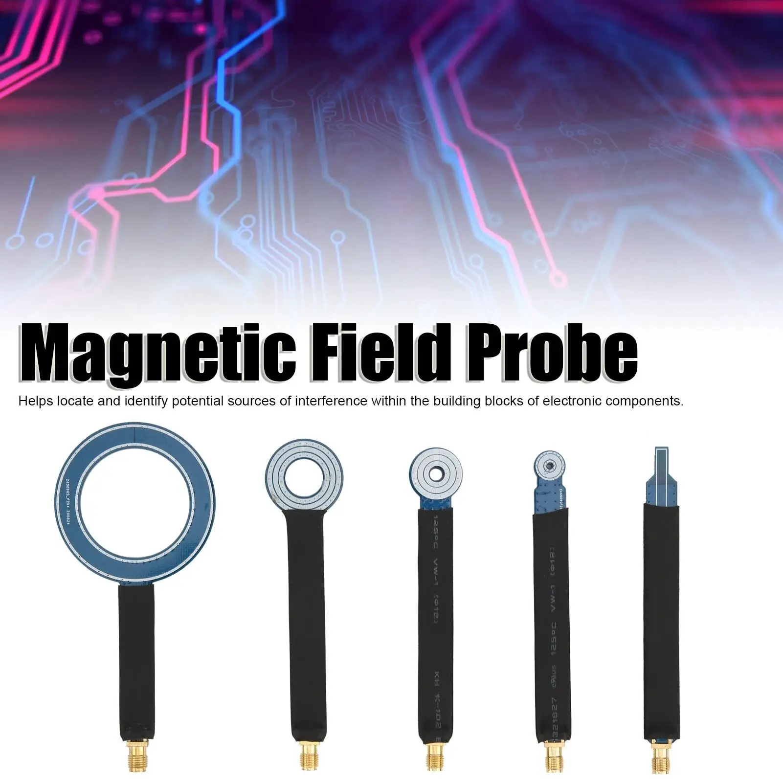 5Pcs SMA Near-Field Magnetic Probes Set for Radiation Testing - Antenna Conduction & Magnetic Field Measurement