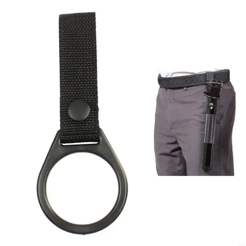 حامل حلقي لمصباح يدوي بمشبك F68F لحزام الخدمة للحفاظ على مصباح يدوي لخلية C/D