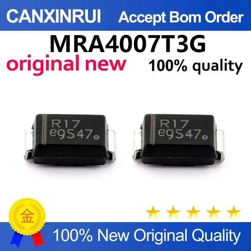 （5pcs-10pcs）Brand new original MRA4007T3G silk screen R17 patch SMA rectifier diode 1N4007