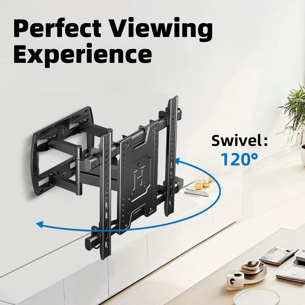 TV Wall Mount TV Bracket for Most 42-90 Inch TV, Full Motion TV Mount with Articulating Arms, Max VESA 600x500mm Loading176lbs