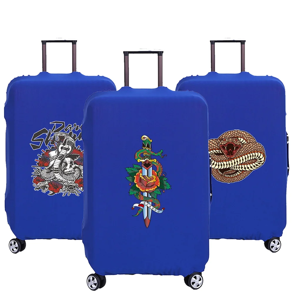 Luggage Case Dust-proof Fashion Travel Accessory Cover Apply To 18-32 Inch Trolley Protective Covers Cobra Print Suitcase Cases