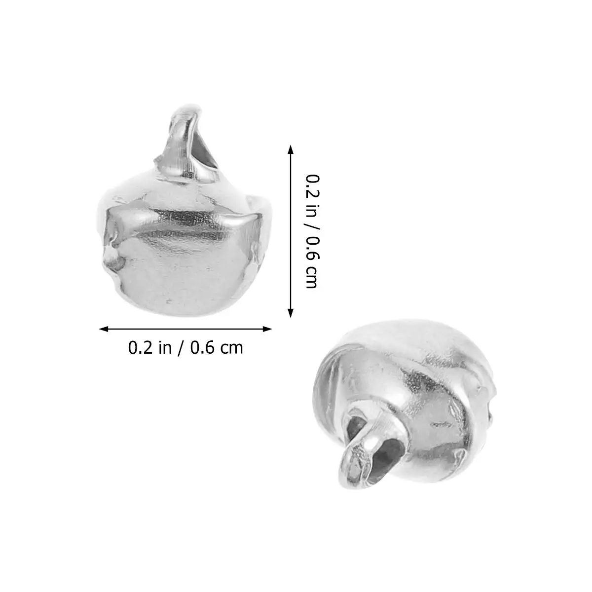 600 Uds. De hierro para Navidad, accesorios de joyería artesanal, pequeños abalorios de cascabel de Metal, regalos de Navidad para vacaciones