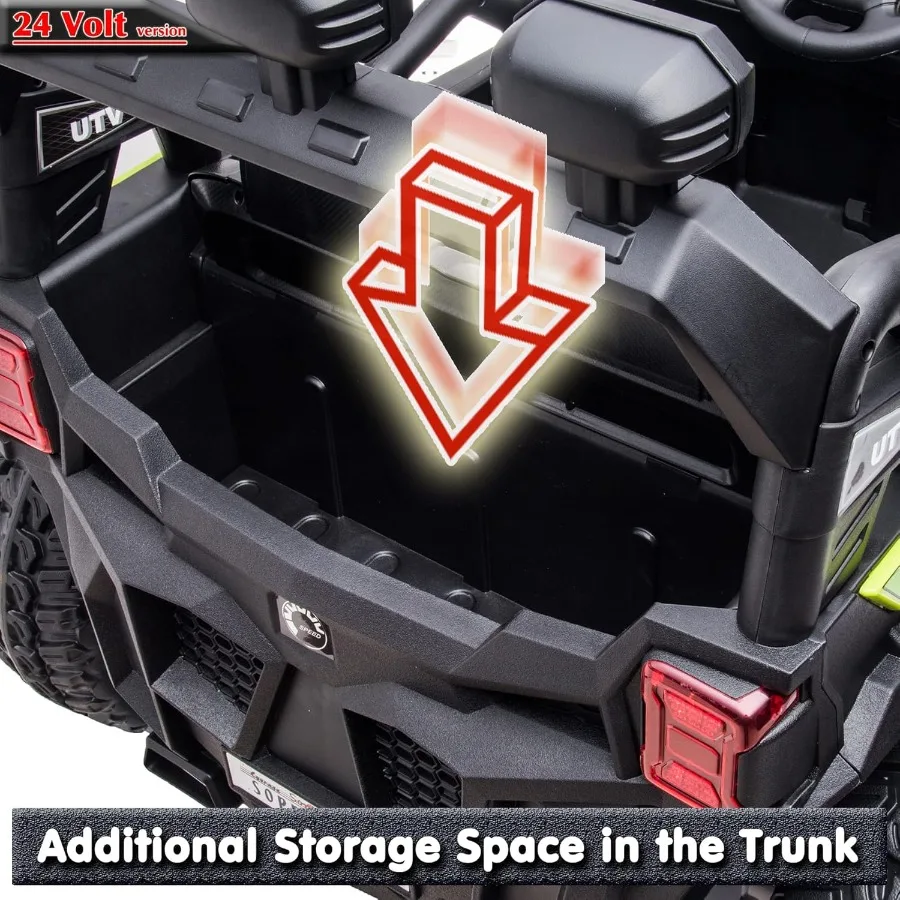 24V 電動乗用車 リモコン付き 4x4 バッテリー駆動 4輪 乗用玩具 子供用 電動車両 EVAタイヤ、Bluetooth搭載