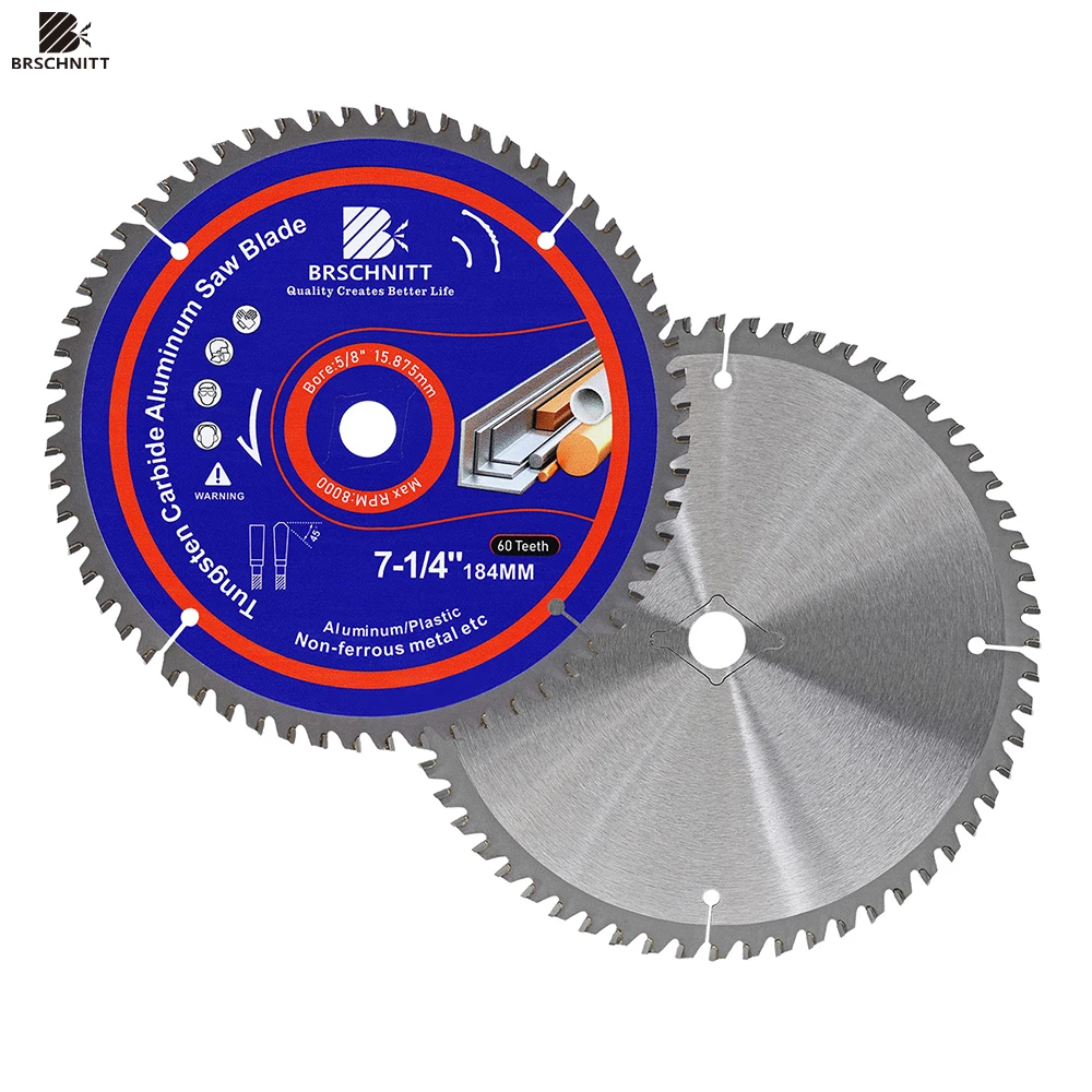Imagem -02 - Brschnitt Peça de Lâminas de Serra de Corte de Alumínio de Carboneto de Diâmetro 184 255 305 mm Disco de Corte de Carboneto para Alumínio Cobre Plástico