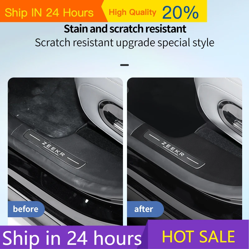 

Для Zeekr 7X кожаная противоударная накладка на дверь автомобиля, защитная накладка для двери, интерьерный специальный порог, аксессуары для модификации автомобиля