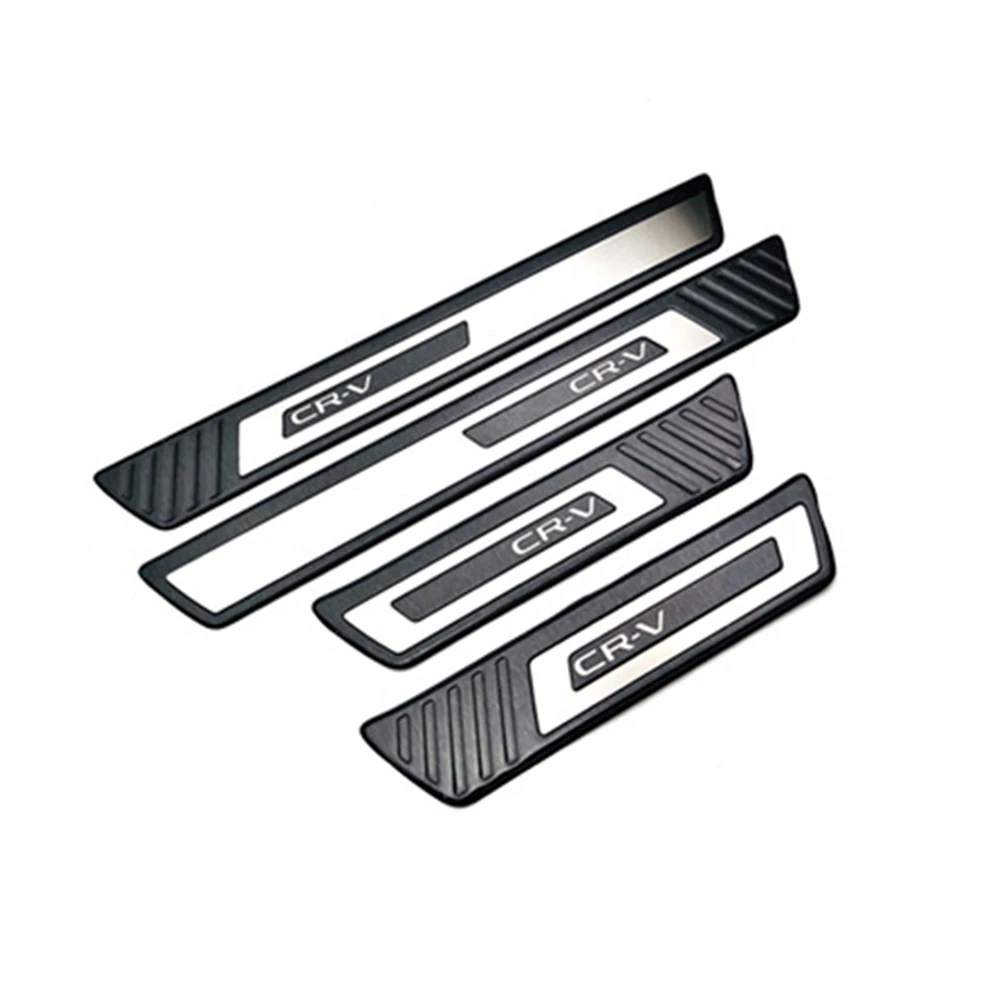 Car Stainless Steel Front Rear Outer Door Sill Pedal Scuff Plate Cover Trim for Honda Cr-V External Door Sill Guard 2023