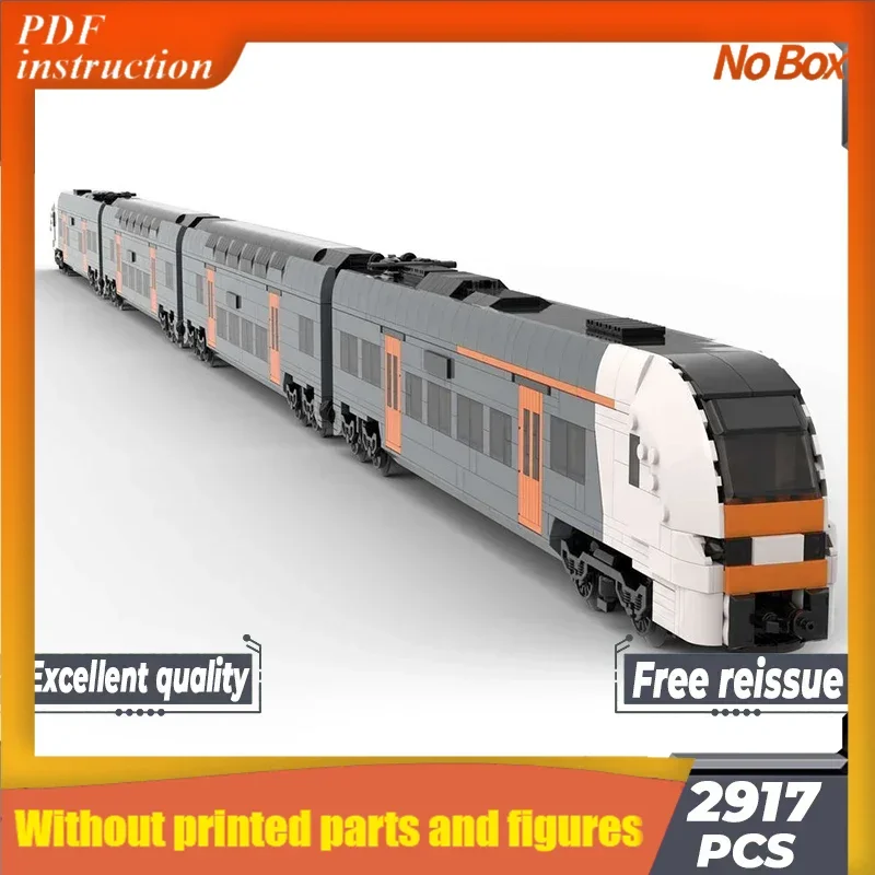 

Модель городской поезда Moc, строительные кирпичи RRX Ruhr Express, технология локомотива, модульные блоки, подарочные игрушки, наборы «сделай сам», сборка, Рождество