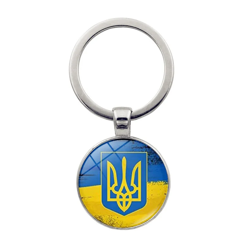 ukraine Keyring National Symbols of Ukraine Keychains Trident Element for Men Ukrainian Solidarity Key Chain