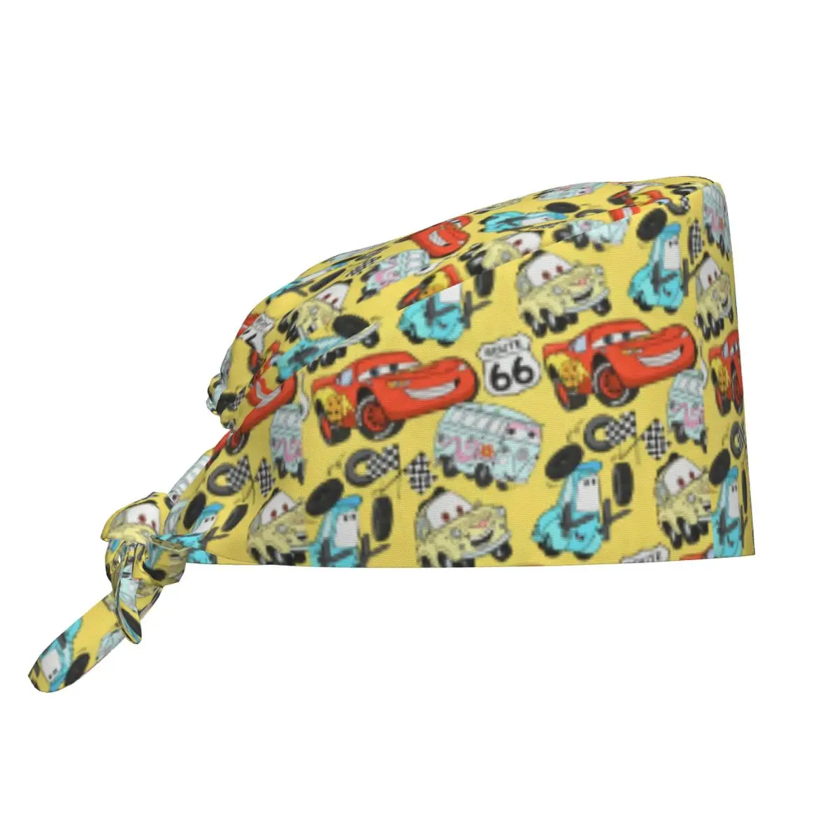 Custom Cartoon 95 Racing Cars Kingdom Animation Pattern Medical Staff Scrubs Hat  Doctor Nursing Surgical Cap Scrub Caps