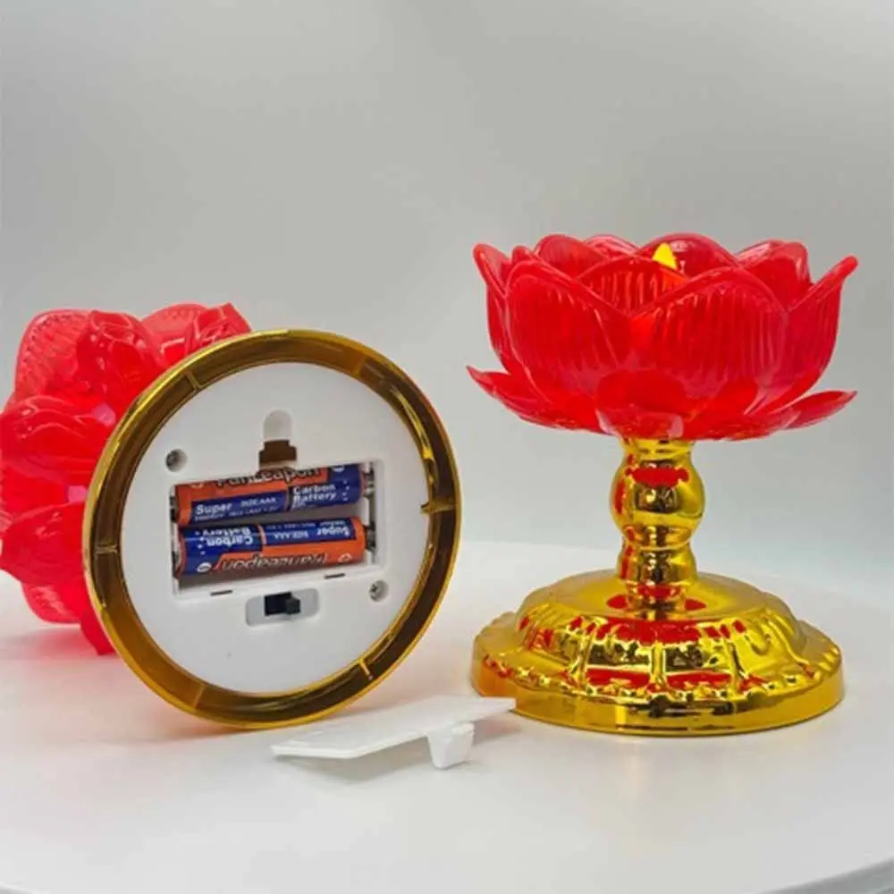 2Pcs Creative Electronic Incense Burner Set Battery Operated Lotus Shaped Swing Flameless Candles Portable Waterproof