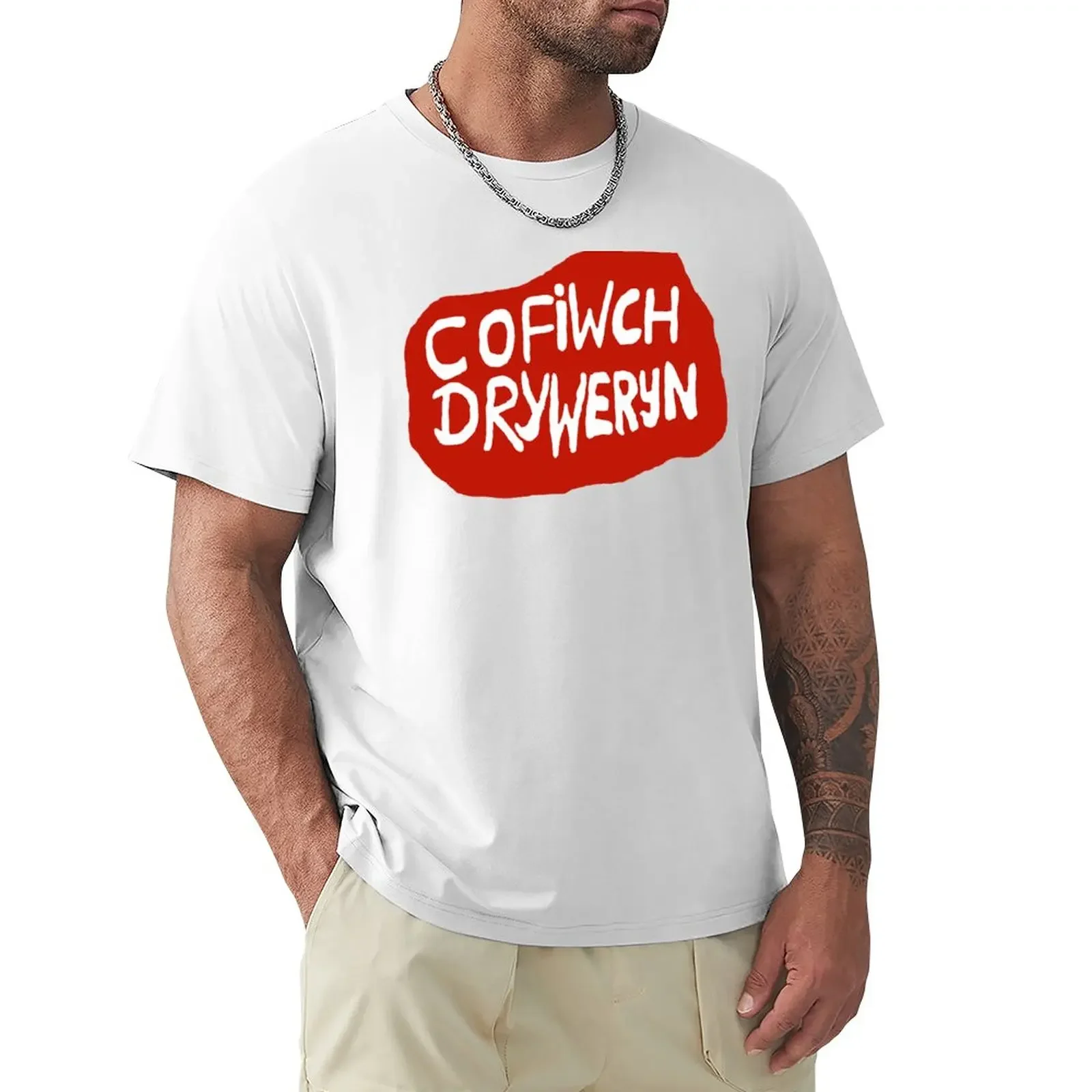 Cofiwch Dryweryn T-Shirt tees funnys oversizeds Short sleeve tee men cute tops summer top hippie clothes men graphic t shirts