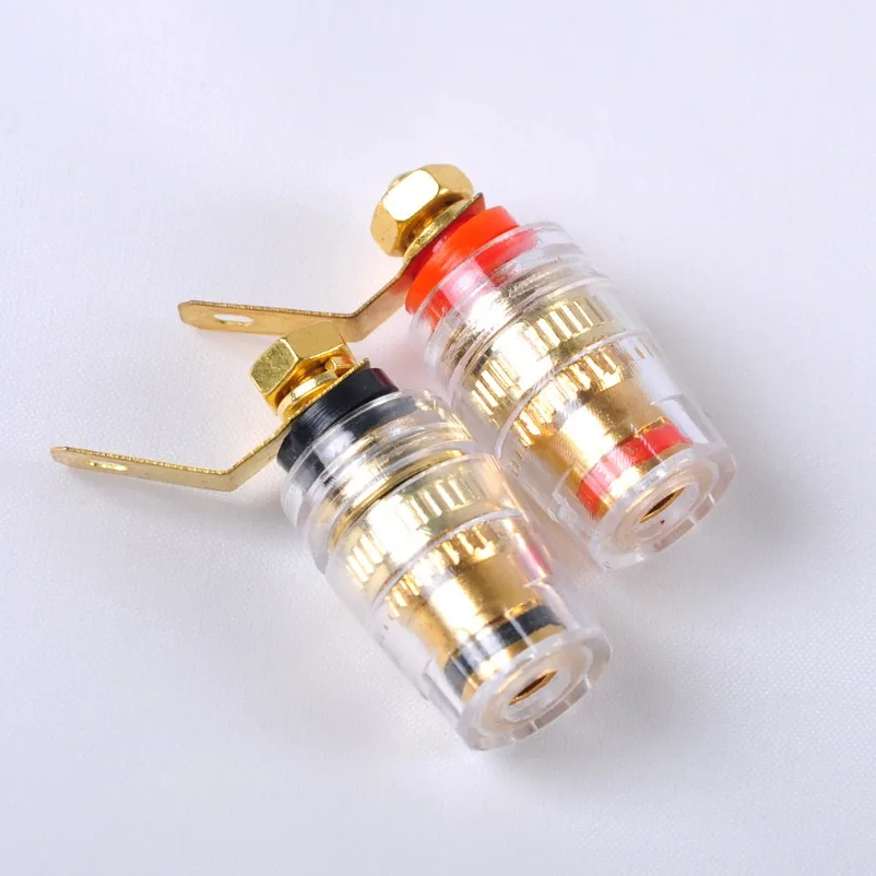 DIY pure copper gold-plated crystal banana socket, speaker bile machine fever power amplifier terminal, audio terminal block