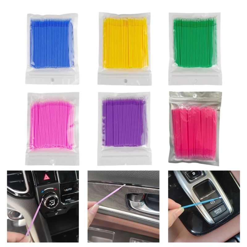 

100 Pack Car Touch Up Paint Micro Brush Fine Tips Car Maintenance Tool Head Brush Disposable Mini Auto Detailing Brushes