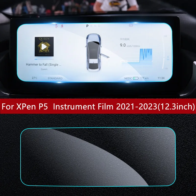 Tempered Glass Screen Protective Film Dashboard Guard For Xpeng P5 2021 Car Infotainment GPS Navigation Instrument Protector