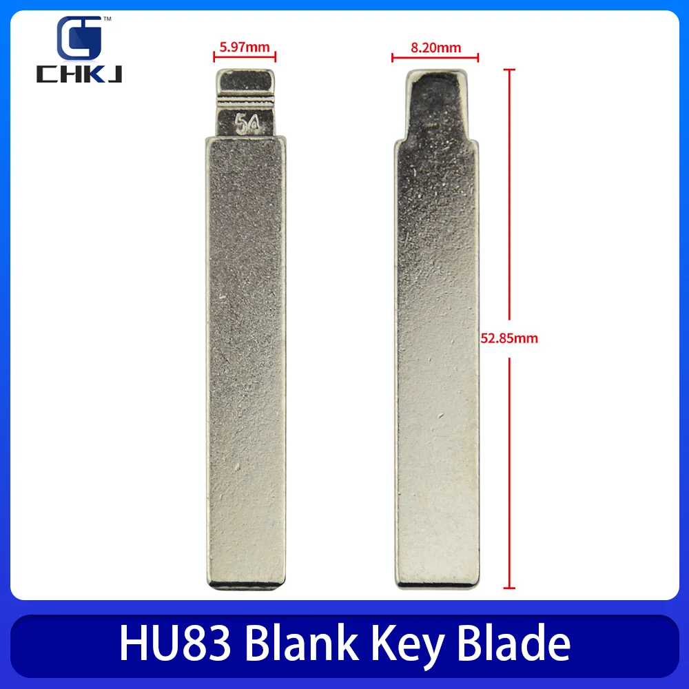 CHKJ 1PC No.54 HCA/HU83 Modified Key Blade Fit For Citroen For Peugeot 307 Flip Folding Car Key Blank 54# With Groove