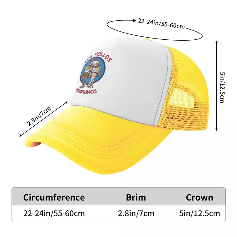 Casquette de camionneur réglable pour hommes et femmes, casquettes Snapback, casquettes Breaking Bad, casquettes de baseball jetables, chapeaux de sport drôles, Los Pollos Hermanos, frères