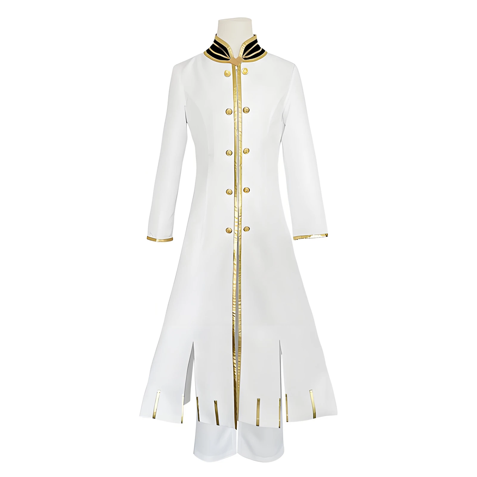 

Regulus Corneus Cosplay Costume Anime Men White Gold Embroidered Coat Priest Robe Halloween Carnival Party Uniform Set