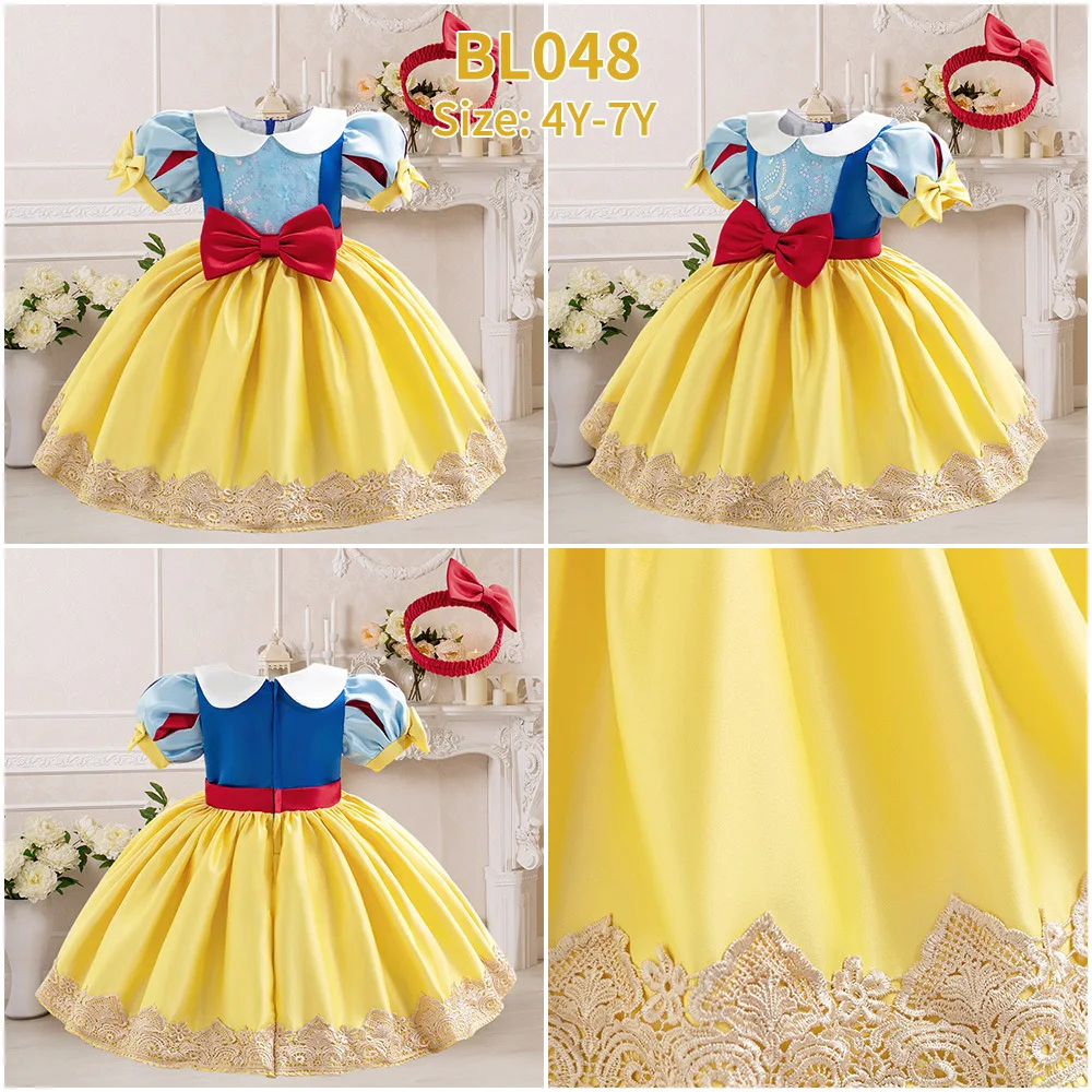 N280 Sweet Memory Flower Girl Dresses Children's Performance Female Baby Fairy Snow White Princess Dress Children Clothing